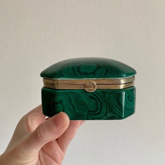 Other - Vintage Malachite jewelry box